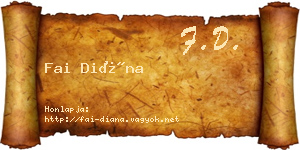 Fai Diána névjegykártya