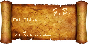 Fai Diána névjegykártya